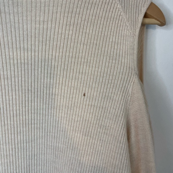 ALLSAINTS Cava Cold Shoulder Draped Open Cardigan Almond Medium FLAW - Picture 5 of 7